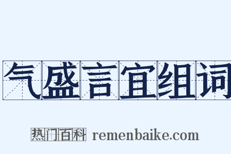气盛言宜组词是什么意思的图片